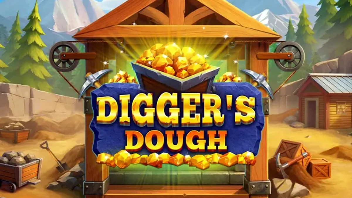 Digger’s Dough سلاٹ گیم کا مرکزی کردار اور کان کا منظر